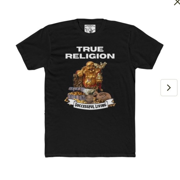 True Religion "successful living" fitted t-shirt. Various colors & styles - Picture 3 of 6